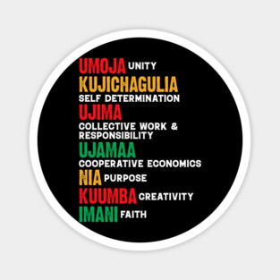 The Principles of Kwanzaa Magnet