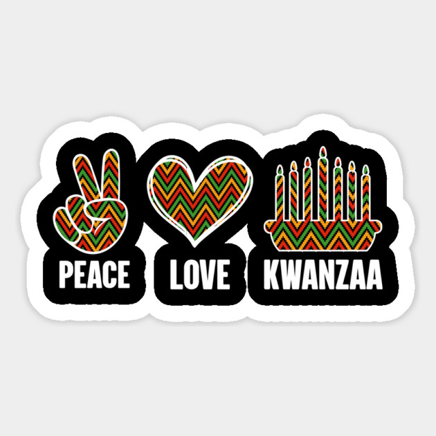 Peace Love Kwanzaa Magnet by UrbanLifeApparel