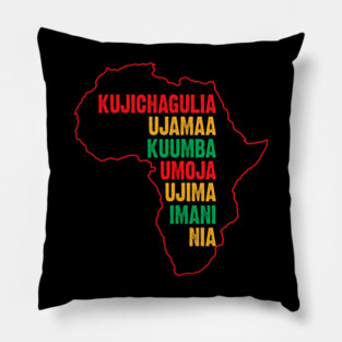 Have a Happy Kwanzaa, The Seven Principles of Kwanzaa Pillow