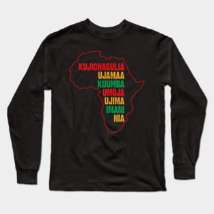 Have a Happy Kwanzaa, The Seven Principles of Kwanzaa Long Sleeve T-Shirt