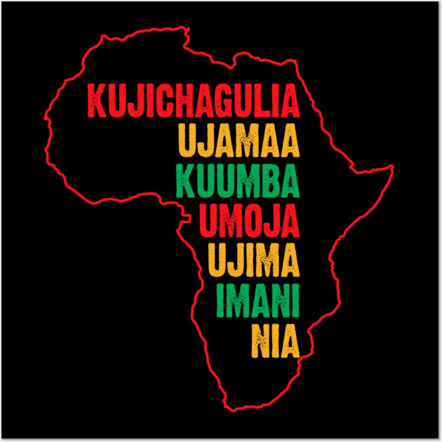 Have a Happy Kwanzaa, The Seven Principles of Kwanzaa Wall Art by UrbanLifeApparel