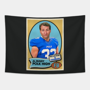Al Bundy Polk High Football Card Tapestry