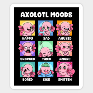 Axolotl Moods Magnet