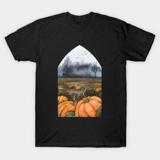 Pumpkin Patch Watercolor Painting T-Shirt