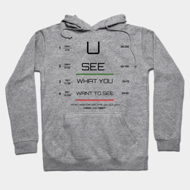 You see what you want to see! Hoodie by C.Code