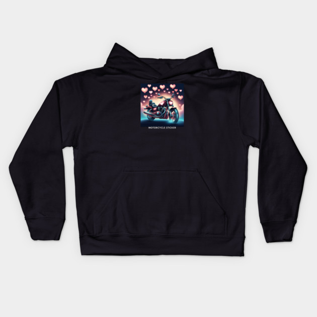 Motorcycle Lover Kids Hoodie by BlackMeme94