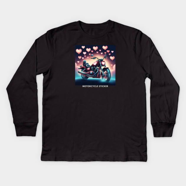 Motorcycle Lover Kids Long Sleeve T-Shirt by BlackMeme94