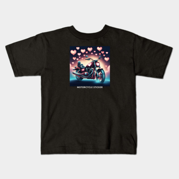 Motorcycle Lover Kids T-Shirt by BlackMeme94