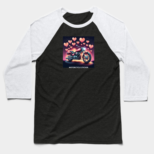 Motorcycle Lover Baseball T-Shirt by BlackMeme94