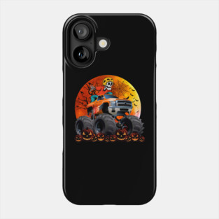 Skeleton Monster Truck Moon Candy Toddler Boys Halloween Kid Phone Case