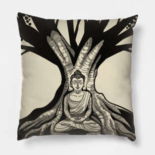 The Buddha and the Bodhi Tree Pillow