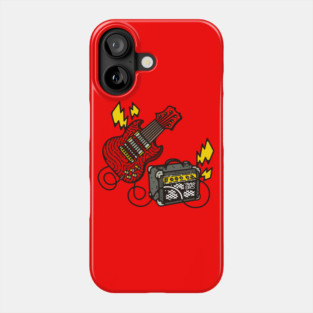 Guitar and amplifier Cartoon Phone Case