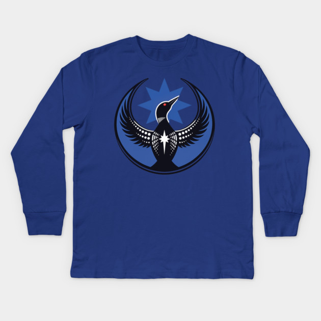 Minnesota-Rebel-Loon Kids Long Sleeve T-Shirt by BlackMeme94
