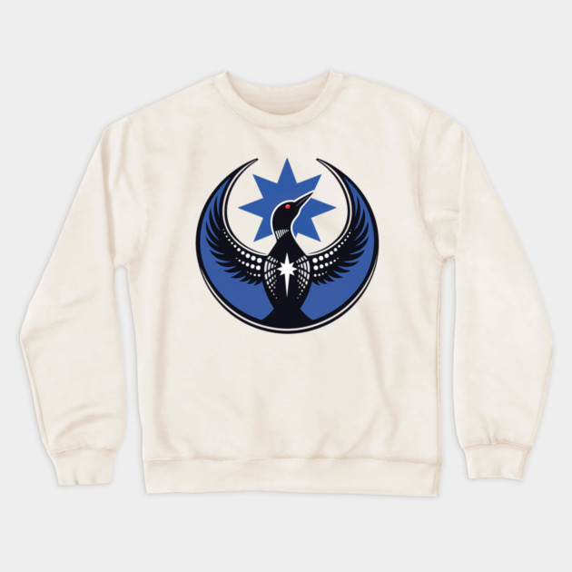 Minnesota-Rebel-Loon Crewneck Sweatshirt by BlackMeme94