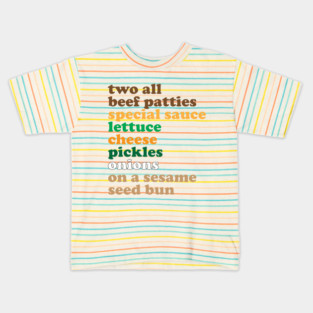 Two All Beef Patties - Burger Time Kids T-Shirt