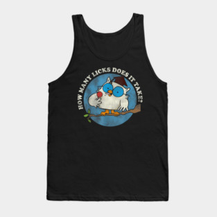 Funny I Know How Many Licks It Takes Funny Owl Lover Tank Top