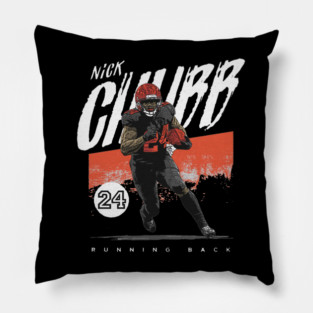Nick Chubb Cleveland Grunge Pillow