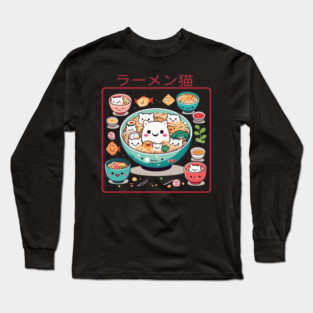 Ramen and cats Long Sleeve T-Shirt