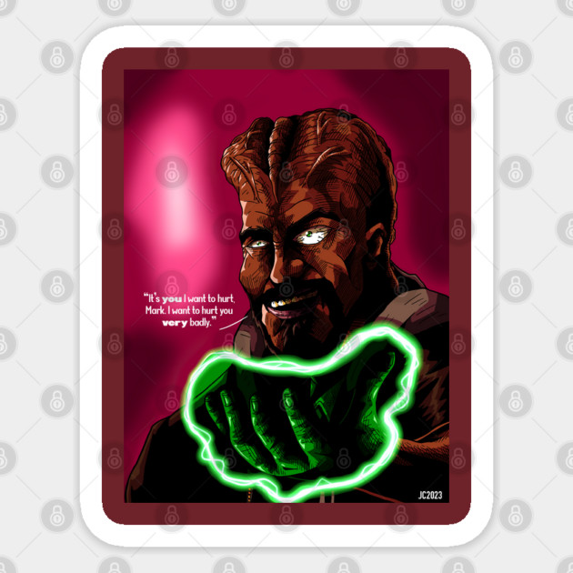 Invincible "Angstrom Levy" portrait (digital) Sticker by StagArtStudios