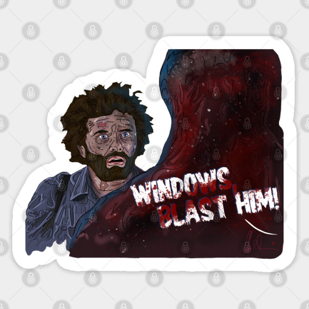 The Thing: Window's Last Stand Sticker by 51Deesigns