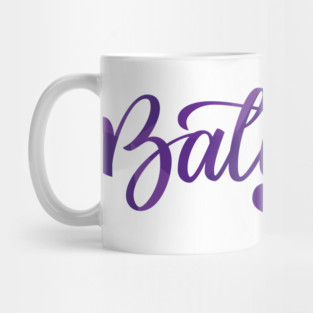Baltimore Cute Purple Script Mug