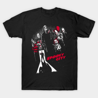 Spooky City - Horror Movie Poster T-Shirt