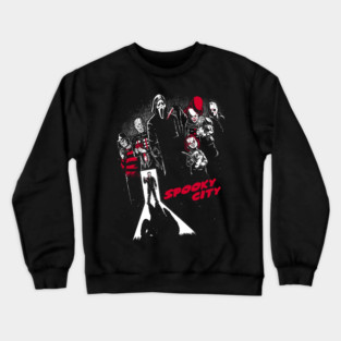 Spooky City - Horror Movie Poster Crewneck Sweatshirt