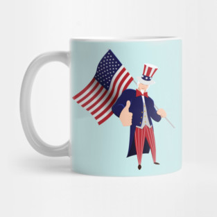 Uncle Sam With Flag Mug