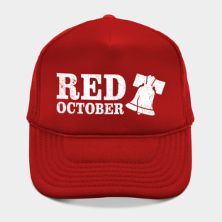 Red October - Vintage, Retro, gift idea, Philly, Philadelphia, Baseball, t-shirt, tee, perfect, best, top, last minute gift idea for men, for women, mom, dad, for kids, son, daughter, boyfriend, girlfriend, grandpa, grandma, uncle, Hat