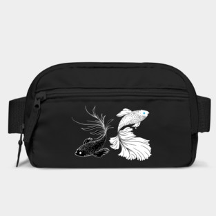 Black And White Betta Fish / Strongest Sorcerer Anime Inspired / Siamese Fighting Fish Anime / SatoSugu Bag