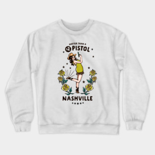 Funny Vintage Nashville, Tennessee Country Cowgirl Crewneck Sweatshirt