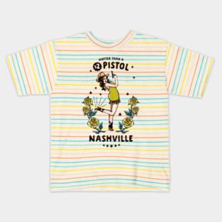 Funny Vintage Nashville, Tennessee Country Cowgirl Kids T-Shirt