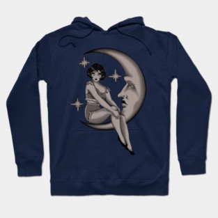 Tattoo Woman on the Moon Hoodie