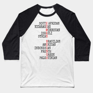 ONE HUMAN FAMILY Baseball T-Shirt