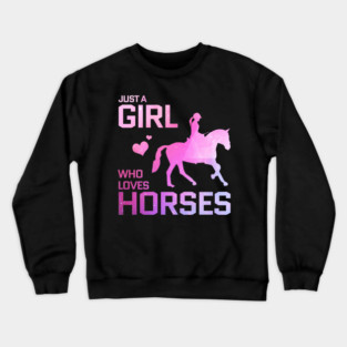 horse girl Crewneck Sweatshirt