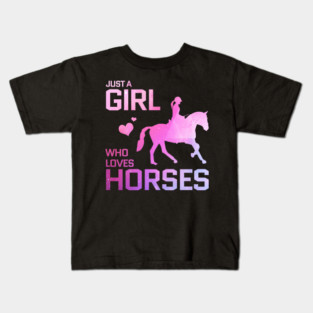 horse girl Kids T-Shirt