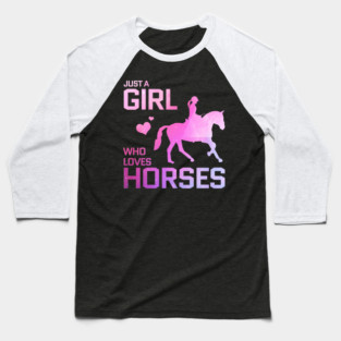 horse girl Baseball T-Shirt