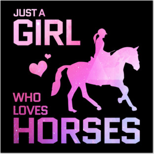 horse girl Posters and Art