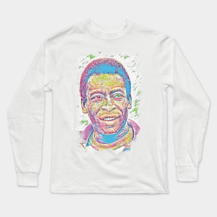 PELE - The Legend - Abstract Portrait Long Sleeve T-Shirt