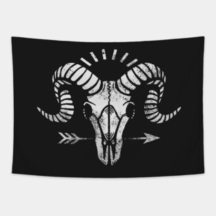 Goat Skull Tapestry