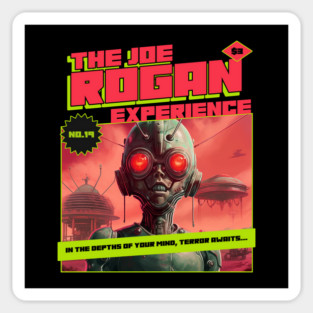 The Joe Rogan Experience Vintage Alien Invasion Comic Sticker