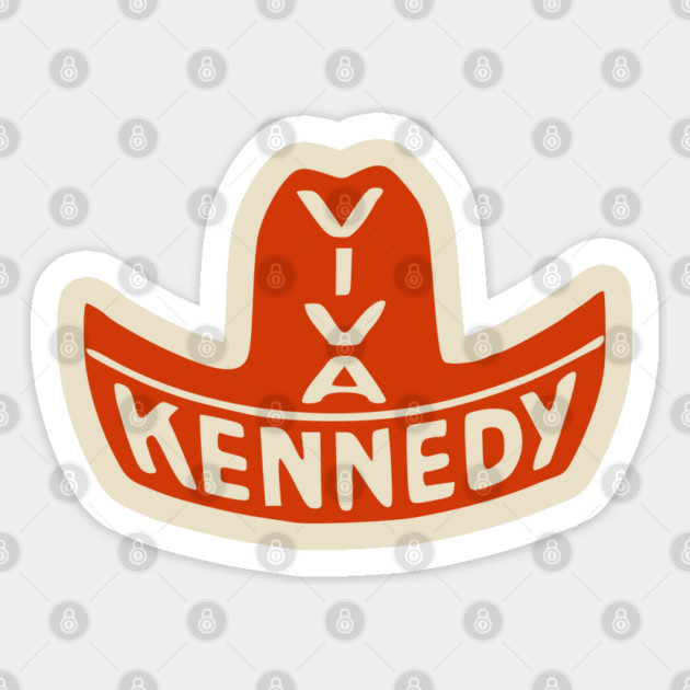 Viva Kennedy John F Kennedy Vintage Political Campaign Button Sticker by Yesteeyear