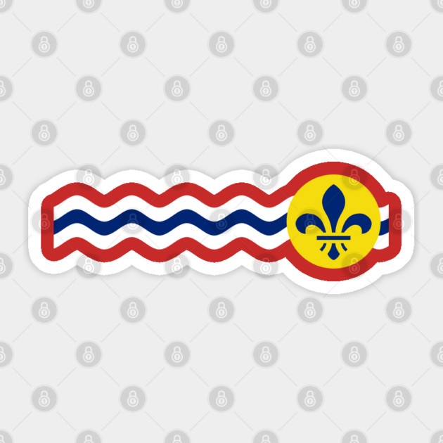 St Louis Missouri City Flag Sticker by Yesteeyear