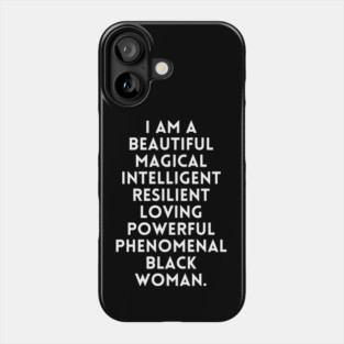 I am a beautiful black woman Phone Case