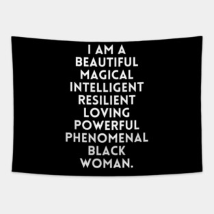 I am a beautiful black woman Tapestry