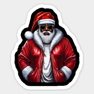 Cool Black Santa Magnet