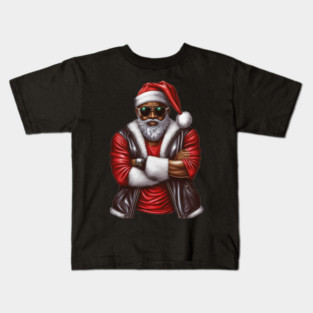 Cool Black Santa, African American Santa Kids T-Shirt