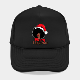 Merry Christmas, Black Woman Santa, Black Mrs Santa Claus Hat