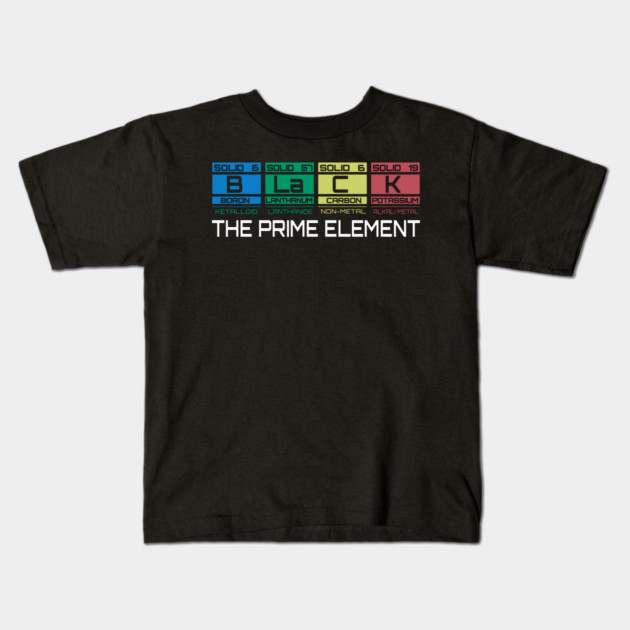 Black The Prime Element Kids T-Shirt by UrbanLifeApparel