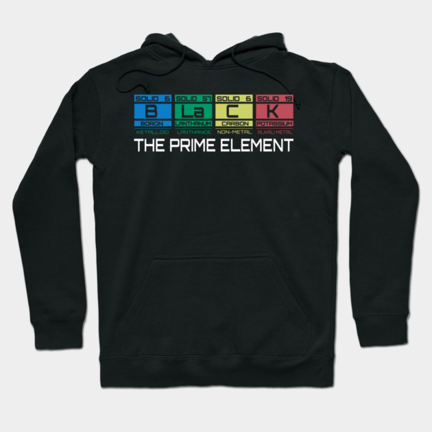 Black The Prime Element Hoodie by UrbanLifeApparel